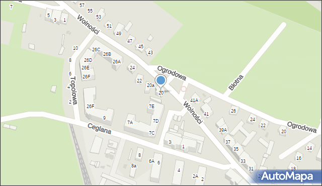 Jaworzyna Śląska, Wolności, 20, mapa Jaworzyna Śląska