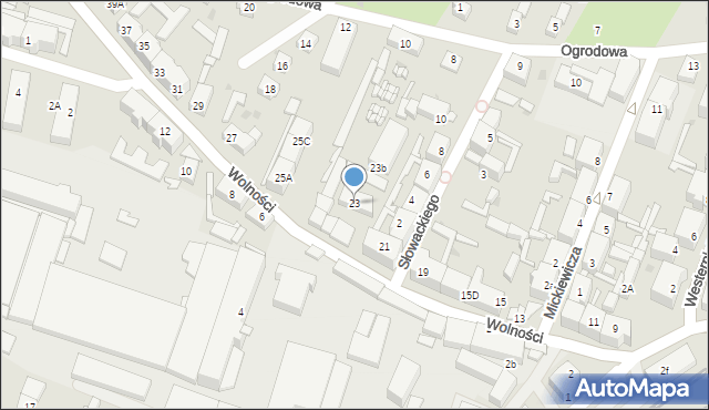 Jaworzyna Śląska, Wolności, 23, mapa Jaworzyna Śląska