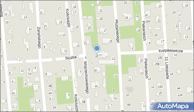 Jedlnia-Letnisko, Wojciechowskiego, 18, mapa Jedlnia-Letnisko