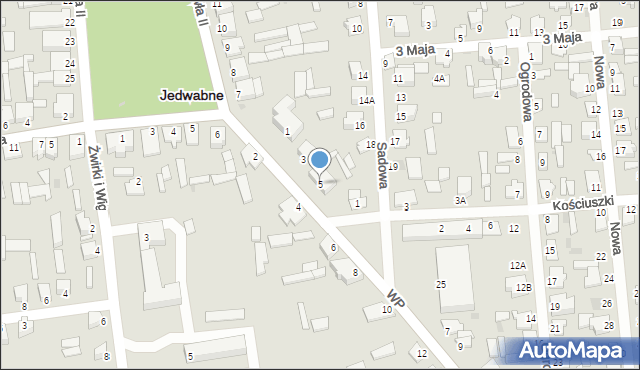 Jedwabne, Wojska Polskiego, 5, mapa Jedwabne