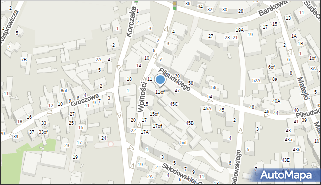 Jelenia Góra, Wolności, 11of, mapa Jelenia Góra