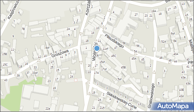 Jelenia Góra, Wolności, 15, mapa Jelenia Góra