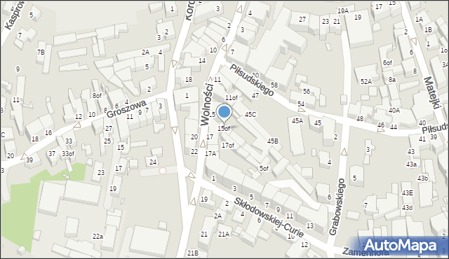 Jelenia Góra, Wolności, 15of, mapa Jelenia Góra