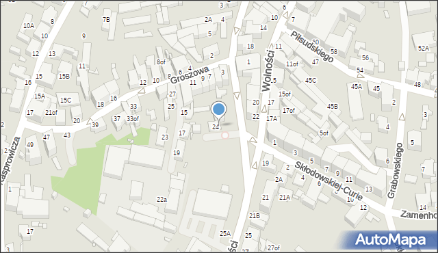 Jelenia Góra, Wolności, 24, mapa Jelenia Góra