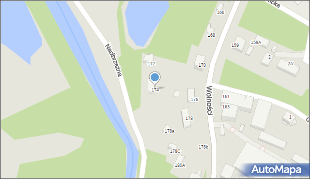 Jelenia Góra, Wolności, 174, mapa Jelenia Góra