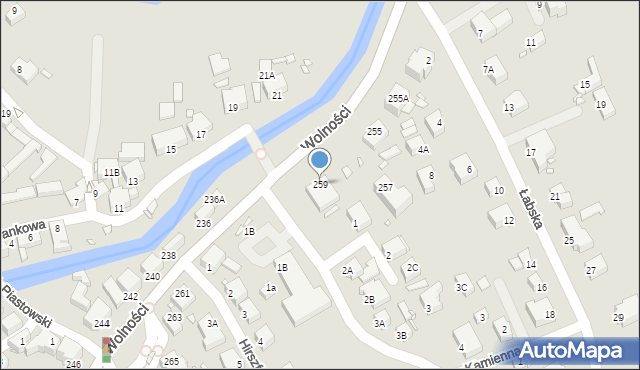 Jelenia Góra, Wolności, 259, mapa Jelenia Góra