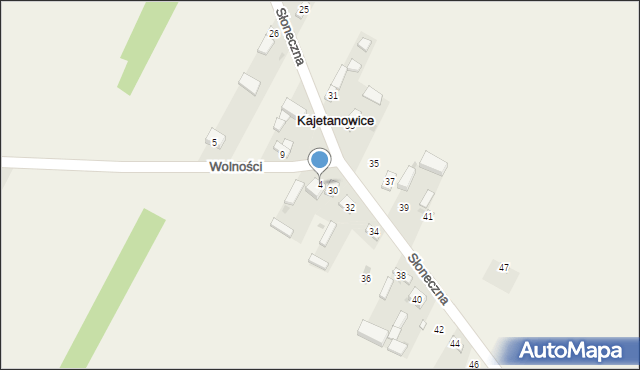 Kajetanowice, Wolności, 4, mapa Kajetanowice