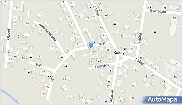 Kalety, Wojska Polskiego, 1, mapa Kalety