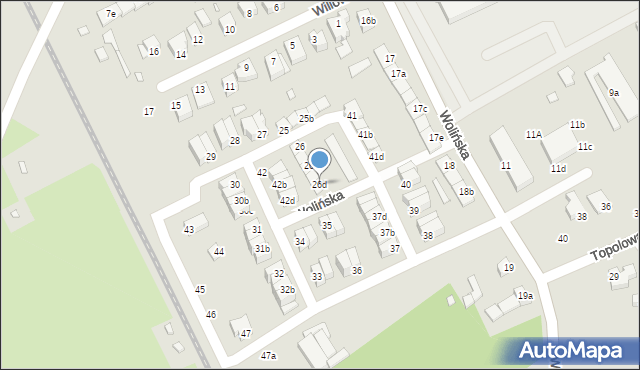 Kamień Pomorski, Wolińska, 26d, mapa Kamień Pomorski