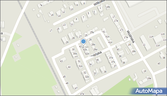 Kamień Pomorski, Wolińska, 42a, mapa Kamień Pomorski