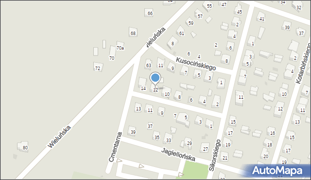 Kamieńsk, Wołyńskiej Brygady Kawalerii, 12, mapa Kamieńsk