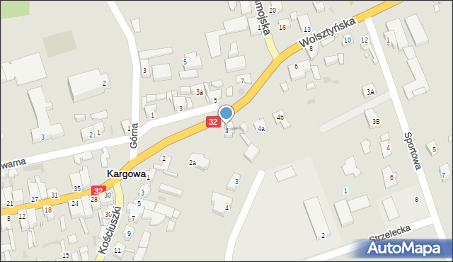 Kargowa, Wolsztyńska, 4, mapa Kargowa