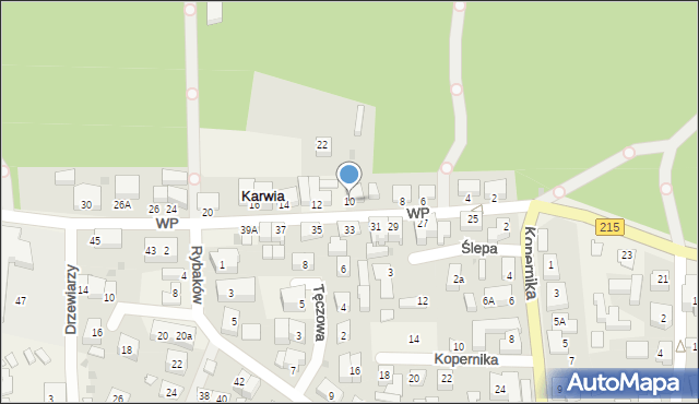 Karwia, Wojska Polskiego, 10, mapa Karwia