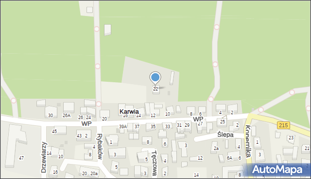 Karwia, Wojska Polskiego, 22, mapa Karwia