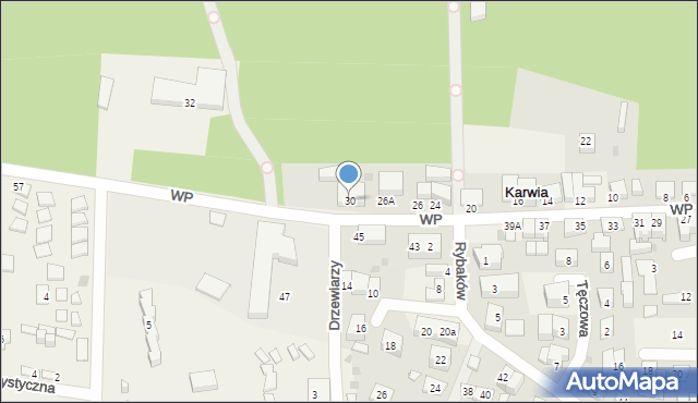 Karwia, Wojska Polskiego, 30, mapa Karwia