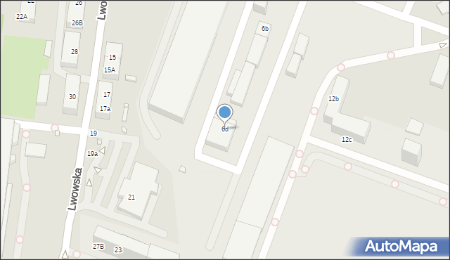 Katowice, Woźniaka Karola, ks. mjr., 6d, mapa Katowic