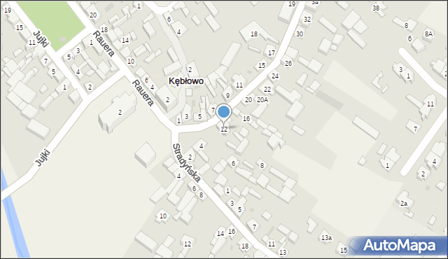 Kębłowo, Wolsztyńska, 12, mapa Kębłowo