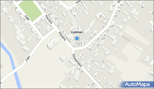 Kębłowo, Wolsztyńska, 3, mapa Kębłowo