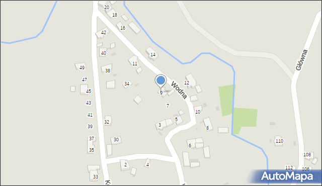 Kędzierzyn-Koźle, Wodna, 9, mapa Kędzierzyna-Koźle