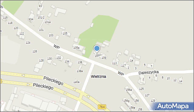 Kielce, Wojska Polskiego, 107, mapa Kielc