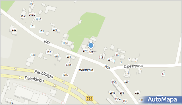 Kielce, Wojska Polskiego, 109, mapa Kielc