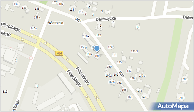 Kielce, Wojska Polskiego, 158, mapa Kielc