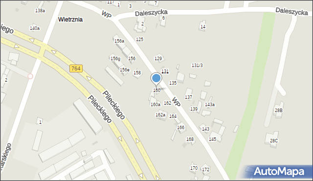 Kielce, Wojska Polskiego, 160, mapa Kielc