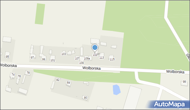 Kiełczówka, Wolborska, 111, mapa Kiełczówka