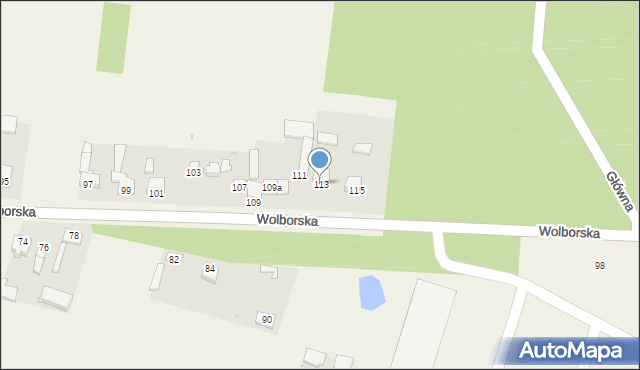 Kiełczówka, Wolborska, 113, mapa Kiełczówka