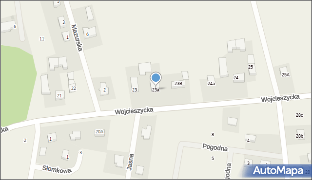 Kłodawa, Wojcieszycka, 23a, mapa Kłodawa
