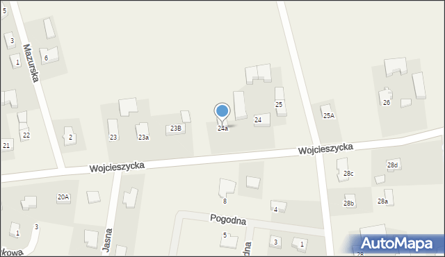 Kłodawa, Wojcieszycka, 24a, mapa Kłodawa