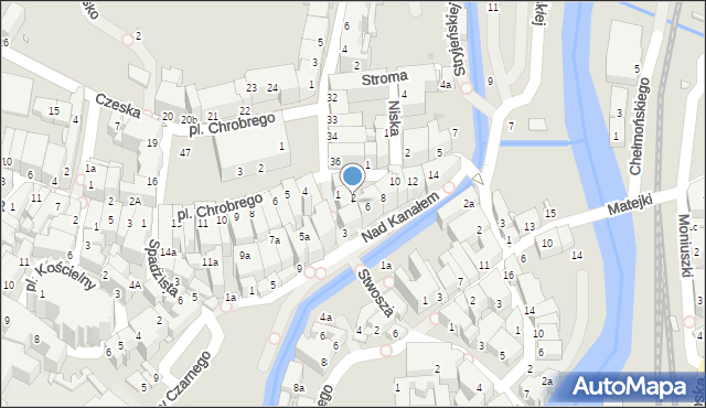 Kłodzko, Wodna, 4, mapa Kłodzka