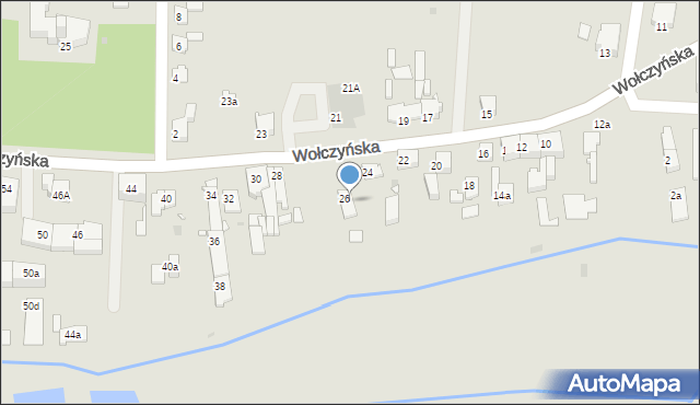 Kluczbork, Wołczyńska, 26A, mapa Kluczbork