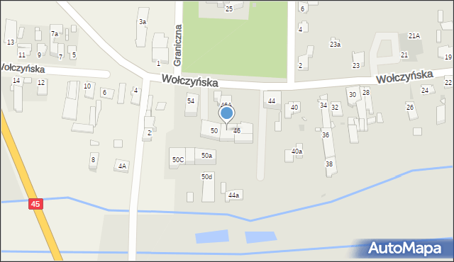 Kluczbork, Wołczyńska, 48, mapa Kluczbork