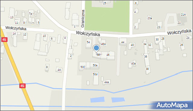 Kluczbork, Wołczyńska, 50/1, mapa Kluczbork