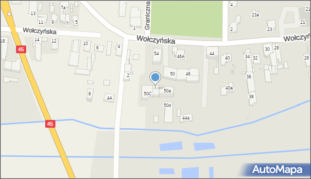 Kluczbork, Wołczyńska, 50b, mapa Kluczbork