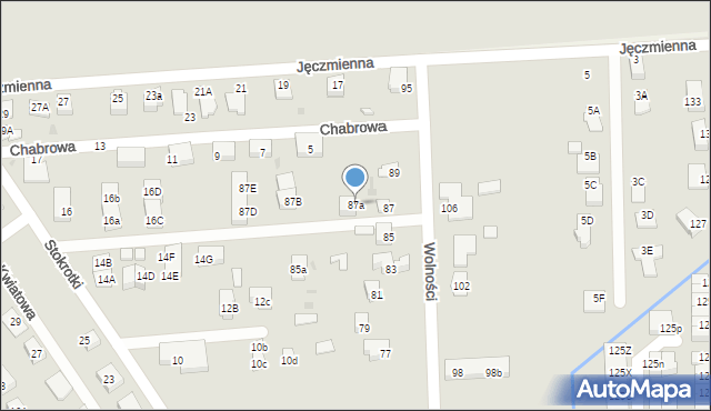 Knurów, Wolności, 87a, mapa Knurów