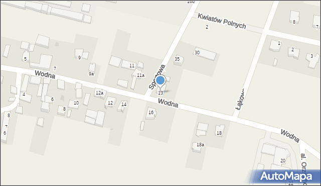 Kobylnica, Wodna, 13, mapa Kobylnica