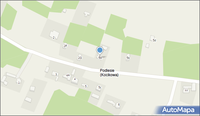 Kocikowa, Wola Kocikowa, 5A, mapa Kocikowa