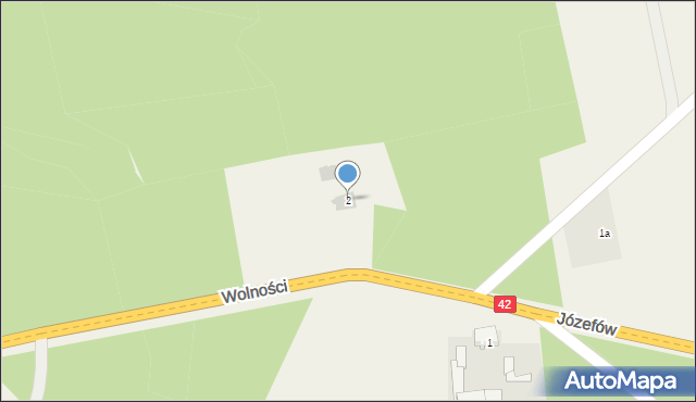 Kodrąb, Wolności, 2, mapa Kodrąb