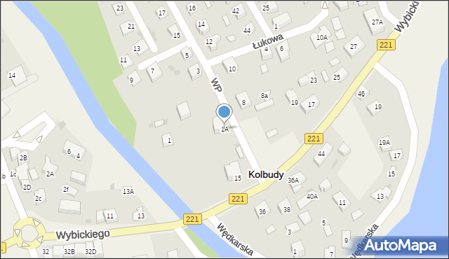 Kolbudy, Wojska Polskiego, 1A, mapa Kolbudy