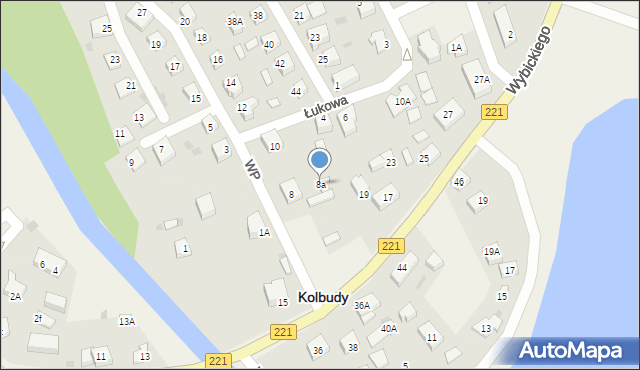 Kolbudy, Wojska Polskiego, 8a, mapa Kolbudy