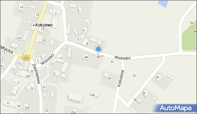 Kołczewo, Wolności, 4b, mapa Kołczewo