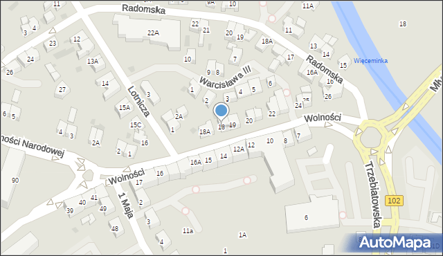 Kołobrzeg, Wolności, 18, mapa Kołobrzegu