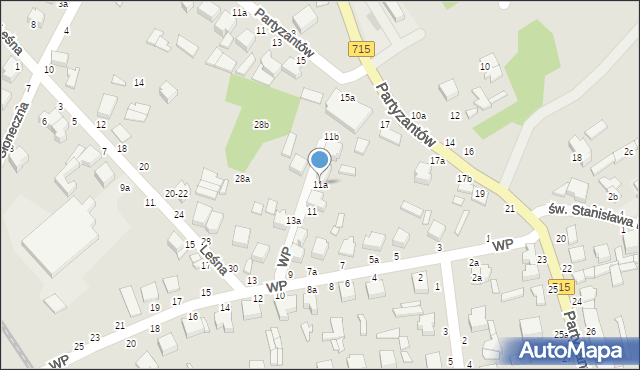 Koluszki, Wojska Polskiego, 11a, mapa Koluszki