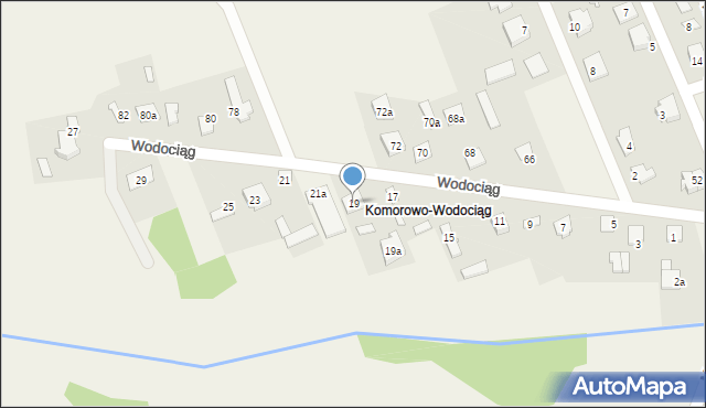 Komorowo, Wodociąg, 19, mapa Komorowo