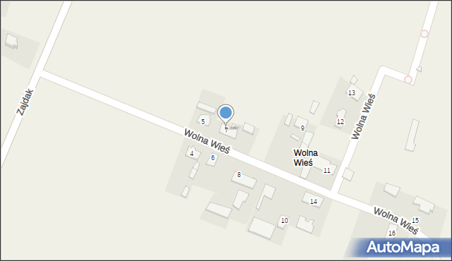 Komorzno, Wolna Wieś, 7, mapa Komorzno