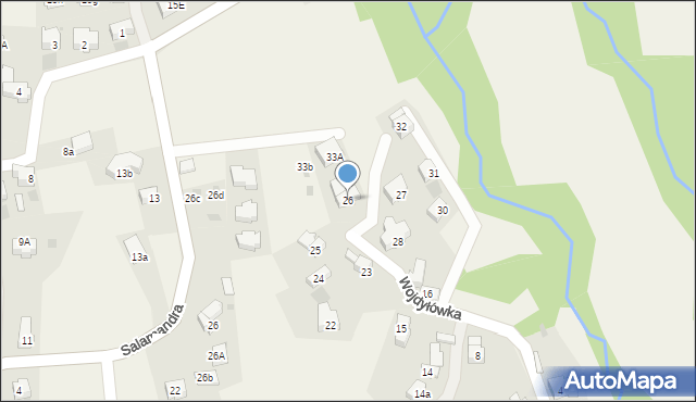 Kościelisko, Wojdyłówka, 26, mapa Kościelisko