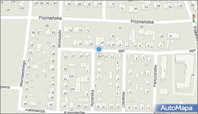 Kostrzyn, Wojska Polskiego, 15, mapa Kostrzyn