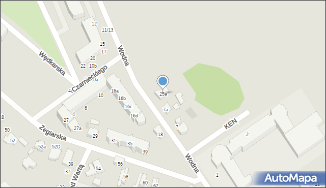 Kostrzyn nad Odrą, Wodna, 25a, mapa Kostrzyn nad Odrą